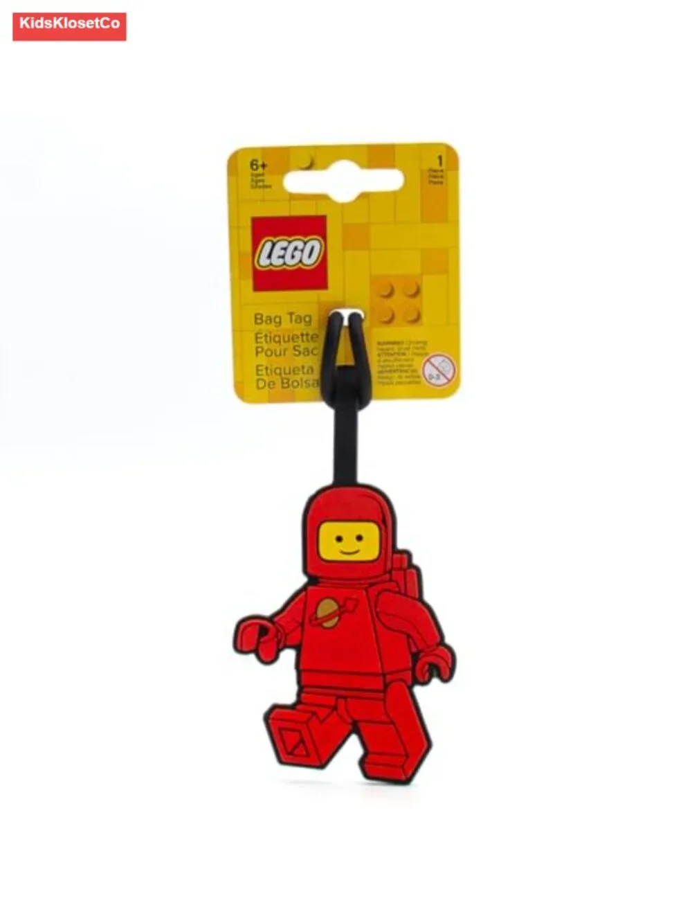LEGO Spaceman Silicone Bag Tag - Red